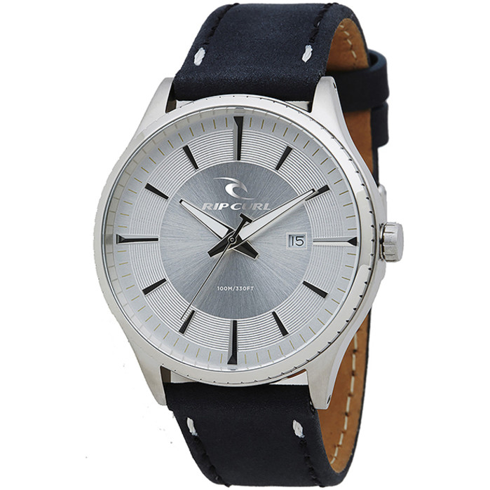 2018 Rip Curl Agent Montre Bracelet en cuir ARGENT A2918